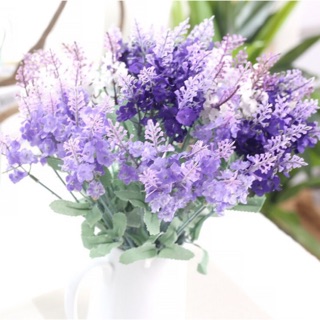 Hoa giả hoa lavender nguyên cành trang trí