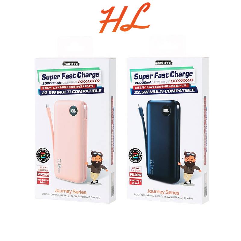 Pin Dự Phòng Remax RPP-179 20000mAh  - Hưng Long PC