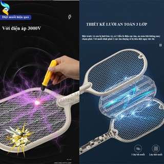 Vợt muỗi thông minh kiêm đèn bắt muỗi tự động