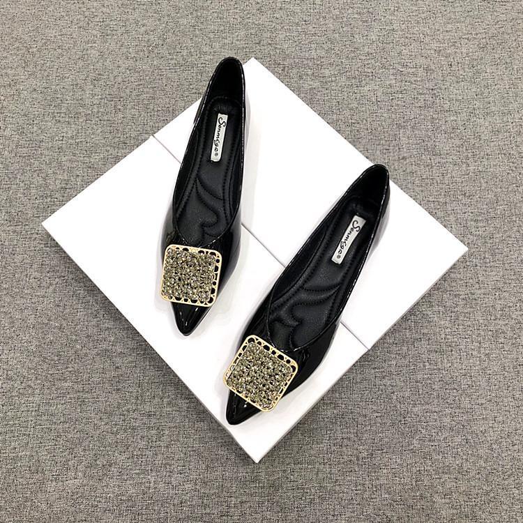 Giày Búp Bê Mũi Nhọn Đế Bằng Mềm Mại Size 32-44 Thời Trang 2022 Cho Nữ