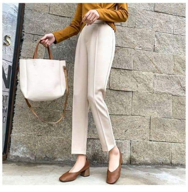 {AN MỘC] Quần bagy công sở nữ dáng trơn phong cách thanh lịch cho nữ