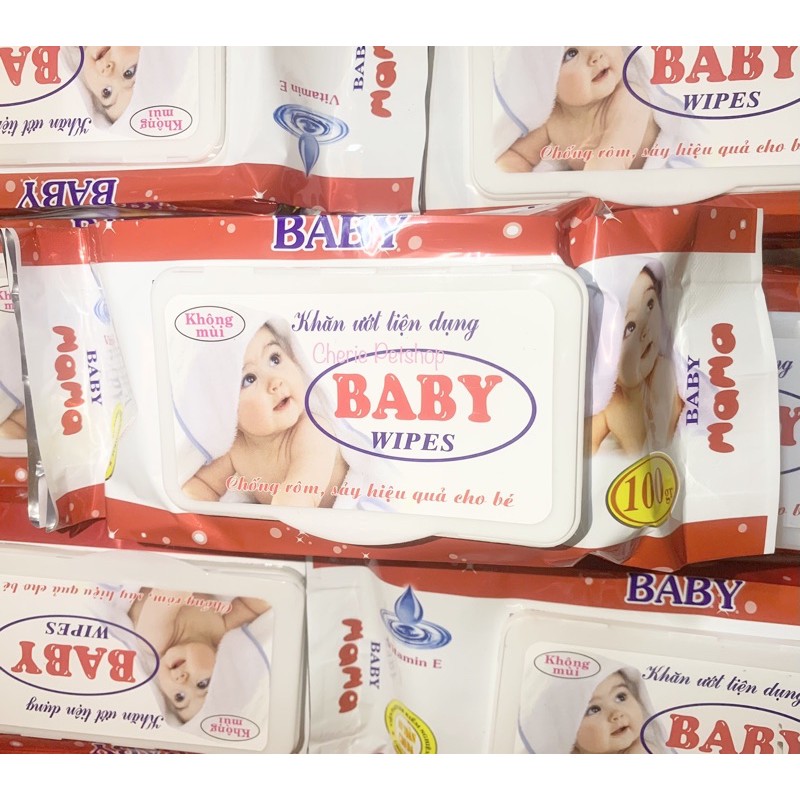 Giấy ướt tiện lợi baby wipes 100g