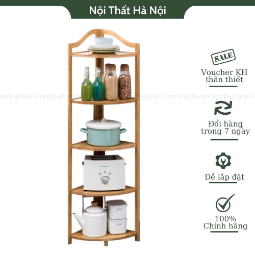 KỆ GÓC TƯỜNG BẰNG GỖ TRE TỰ NHIÊN ĐA NĂNG PHÙ HỢP NHIỀU MỤC ĐÍCH SỬ DỤNG