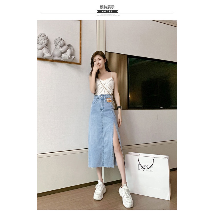 Chân Váy Denim Dáng Chữ a Lưng Cao 150 Thời Trang Mùa Hè Cho Nữ