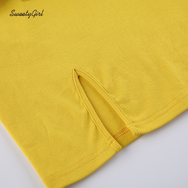 Đầm Ôm Tay Ngắn Cổ Polo Thêu Chữ Thời Trang Dành Cho Nữ