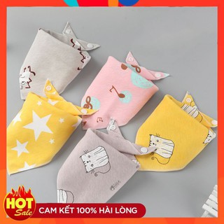 Yếm Cho Bé Trai, Bé Gái Chất Cotton Siêu Mềm Mịn 2 Cúc Bấm.