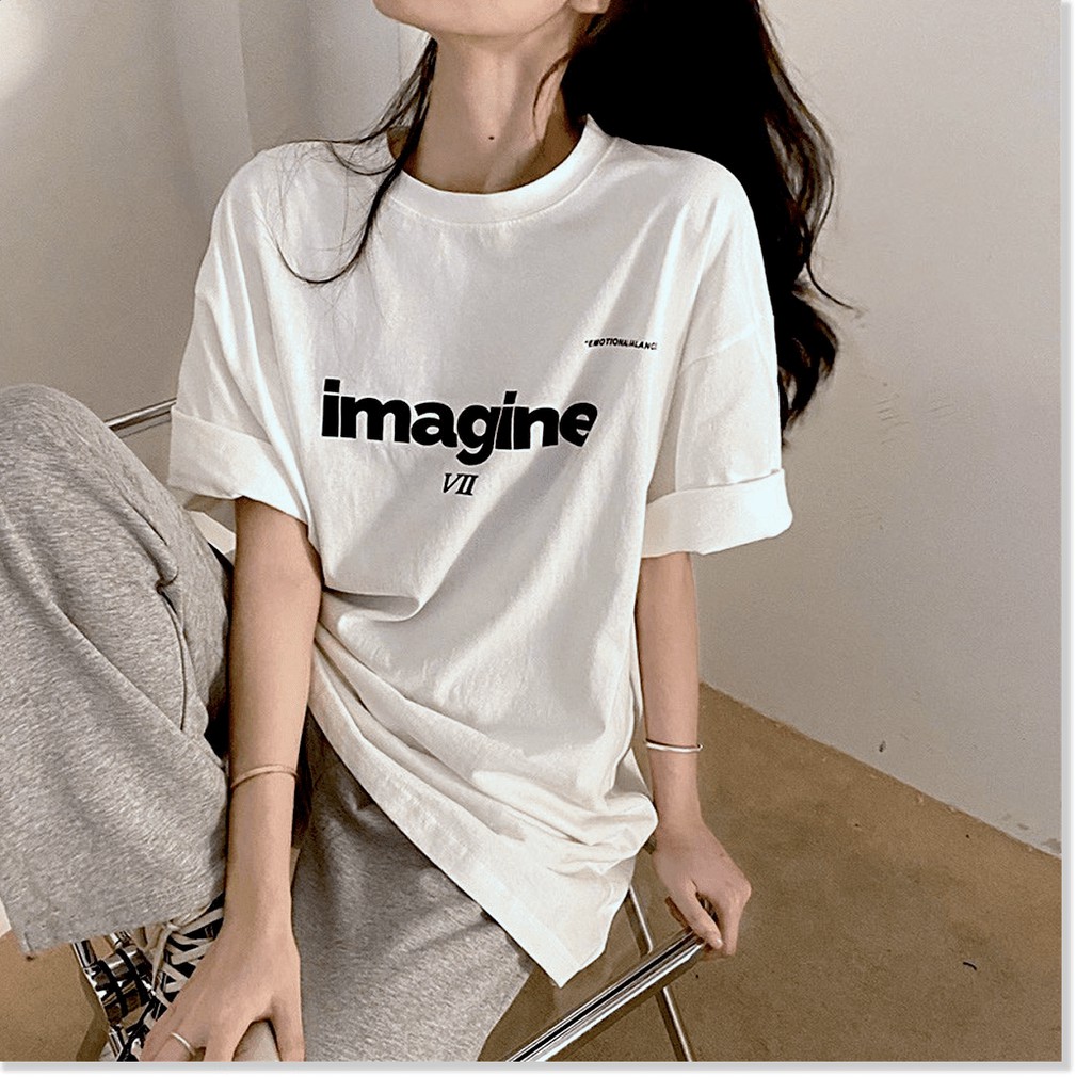 Áo Thun Nam Nữ Imagine VII Unisex - Kiểu áo phông form rộng tay lỡ Ulzzang Leevin Store AQA1807 32 vuhuyenstore