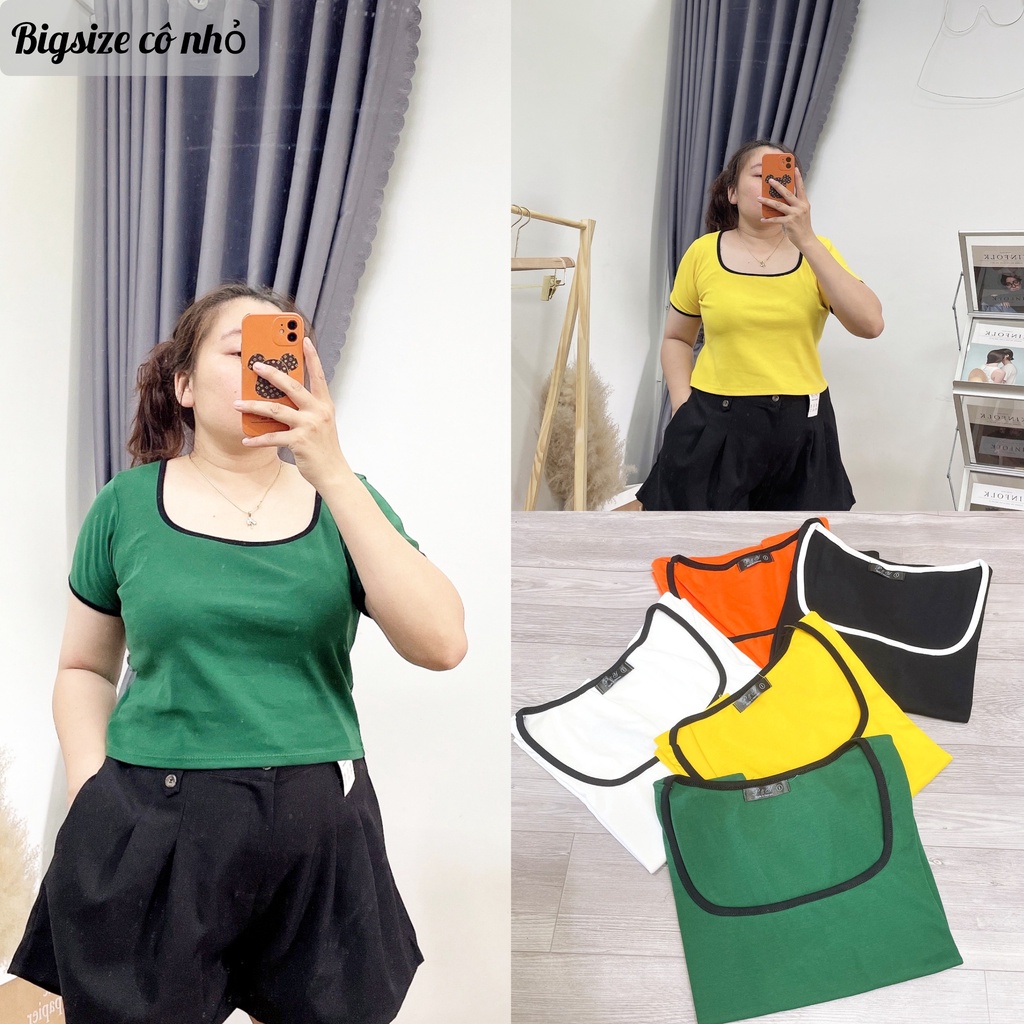 Áo Thun Croptop Nữ Bigsize Dễ Thương,Áo Thun Kiểu tay ngắn mã a28