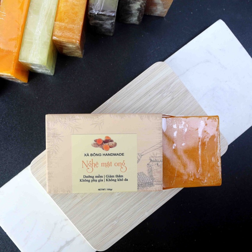 Xà Bông Nghệ Mật ong Handmade Trắng da, Hết thâm-100gr | BigBuy360 - bigbuy360.vn