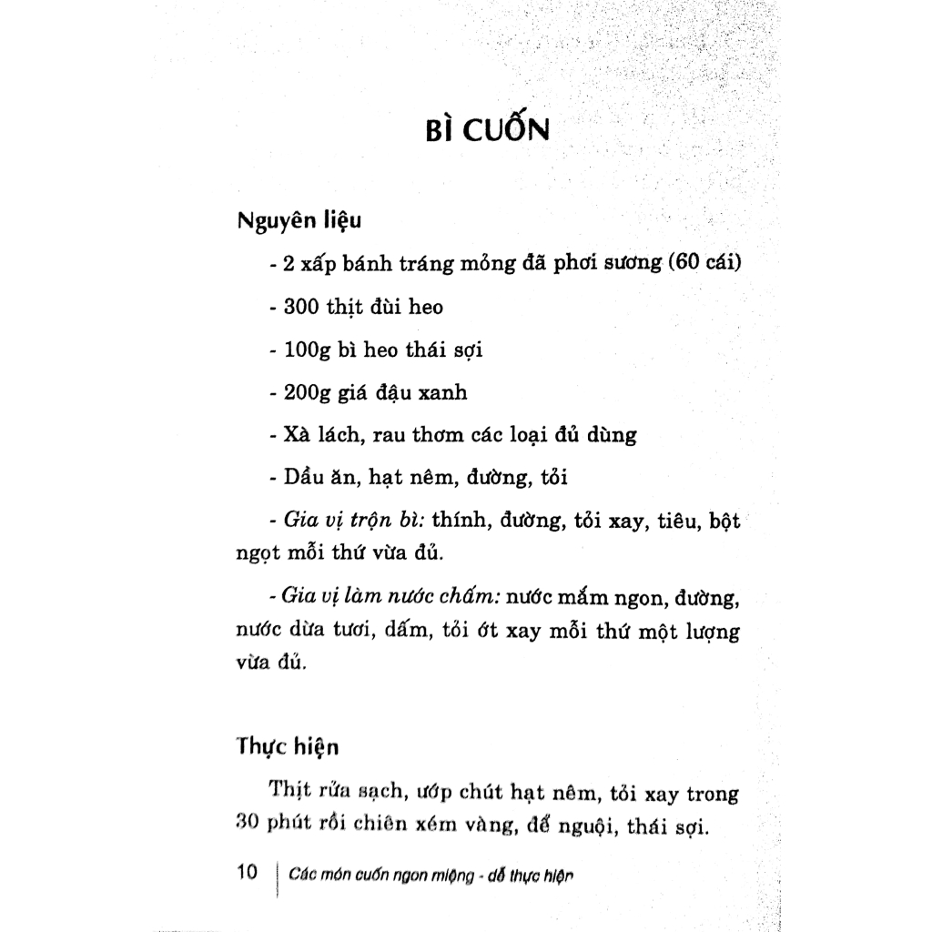 Sách - Các Món Cuốn Ngon Miệng Dễ Thực Hiện