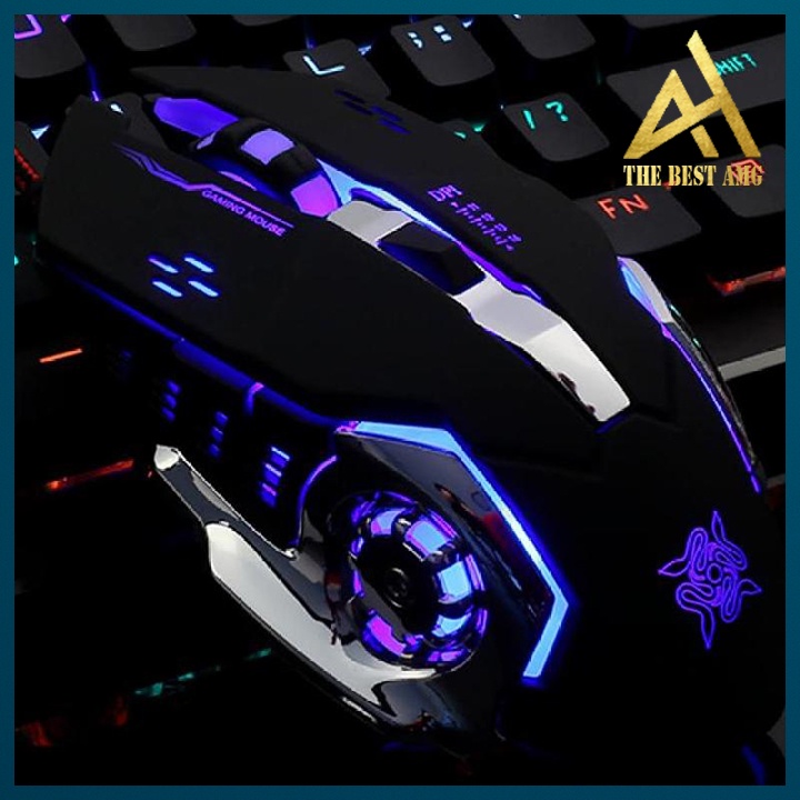 Chuột Máy Tính Có Dây Chuột Gaming LED RGB BOSSTON BS12 Màu Trắng Chuột Laptop PC Mouse Chơi Game