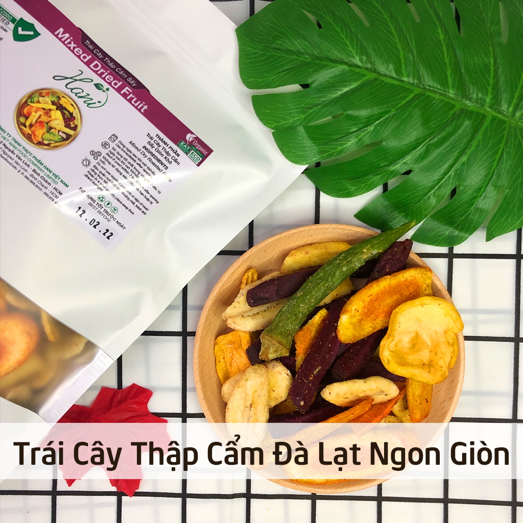 500g Trái Cây Thập Cẩm Sấy Giòn Nguyên Chất Không Đường Đặc Sản Đà Lạt ️ HANI FOOD