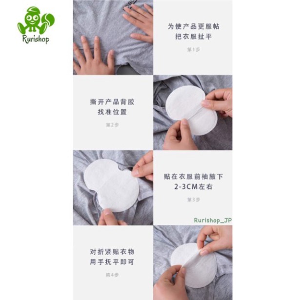 Set 10 miếng dán thấm hút mồ hôi nách Kyowa Nhật Bản