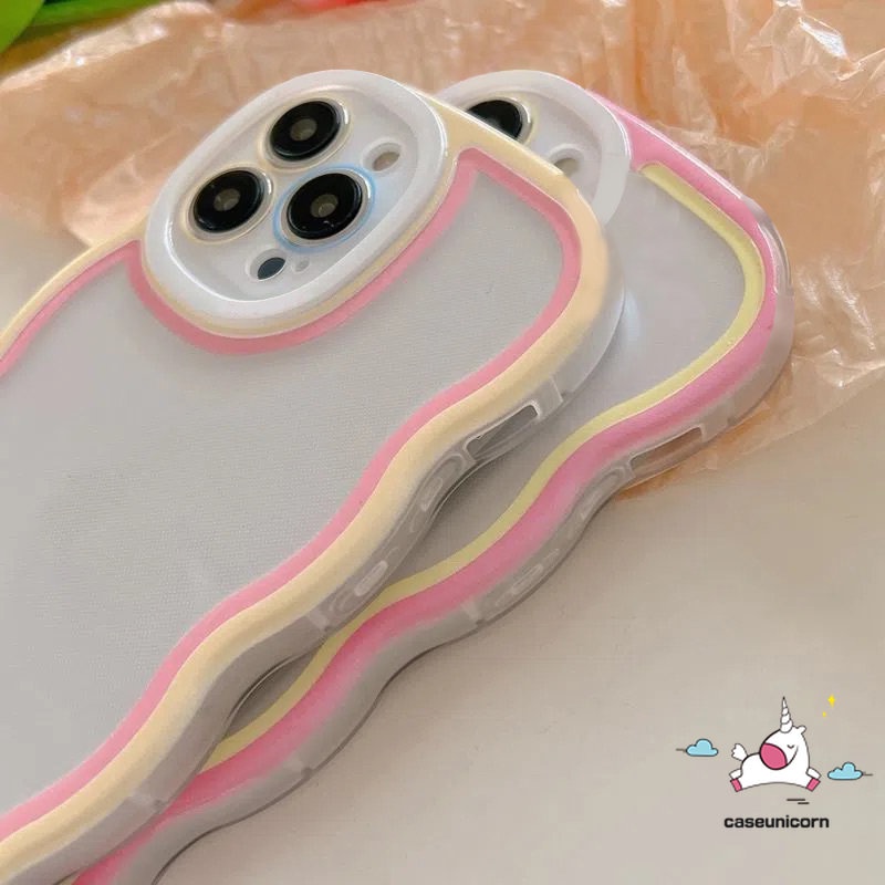 Ốp Điện Thoại Mềm Trong Suốt Màu Kẹo Tương Phản Cho iPhone 14 Plus 13 Pro Max 14 Pro Max 13Pro Max 11 12 Pro Max