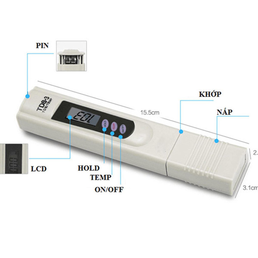 Bút Thử Nước Sạch Nhật Bản - Máy Đo Kiểm Chất Lượng Nước Bảo hành 1 đổi 1 toàn quốc