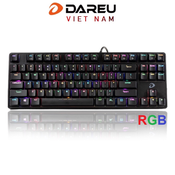 Bàn phím cơ DAREU EK880 led RGB (RGB, Blue/ Brown/ Red D switch)