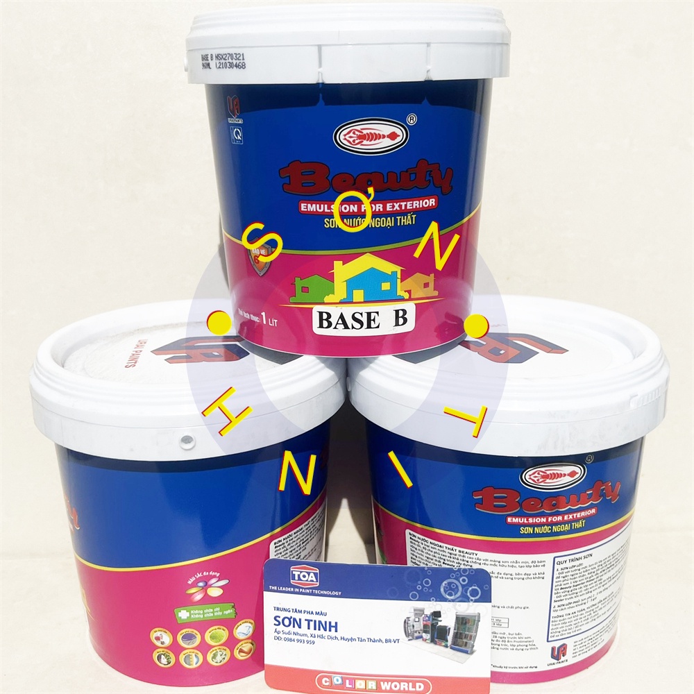Sơn nước BEAUTY Ngoại thất Ngoài trời màu hồng phấn , đậm, nhạt, cánh sen 1 Lít của URAI PAINTS