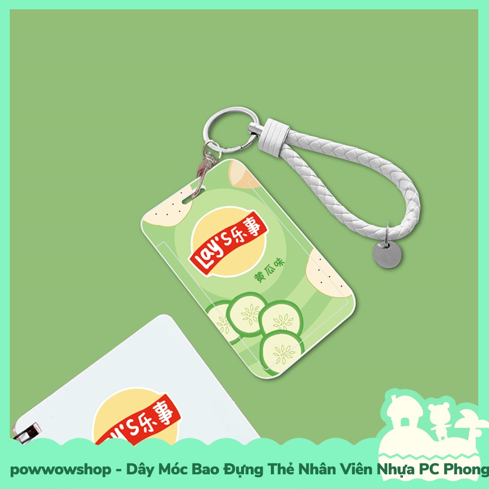 [Sẵn VN - Hỏa Tốc] Dây Móc Bao Đựng Thẻ Nhân Viên Nhựa PC Phong Cách Bánh Snacks