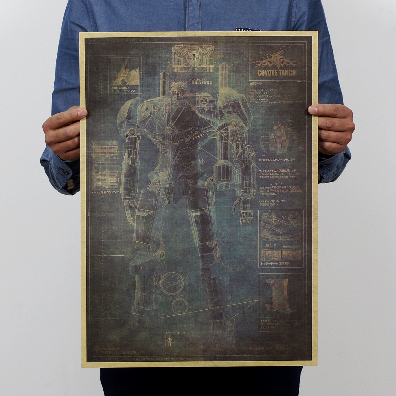 Poster Giấy Hình Robot Phim Pacific Rim 51x35.5cm