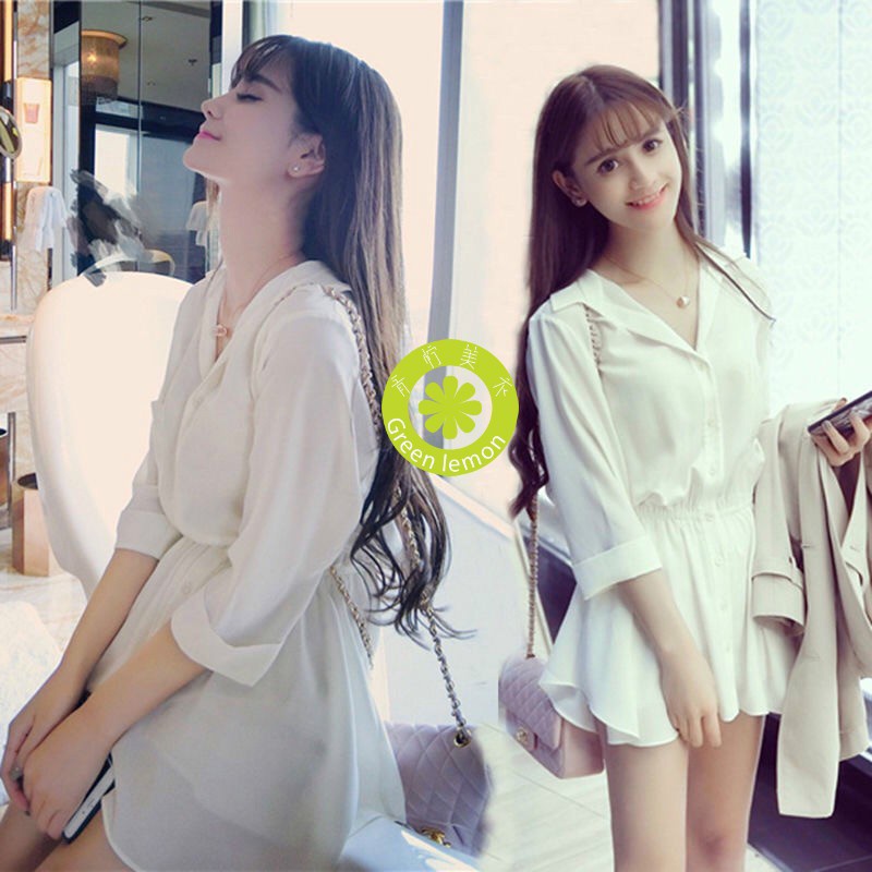 Set Đầm Voan Tay Ngắn + Áo Hai Dây + Quần Short Dáng Chữ A Phong Cách Hàn Quốc Thời Trang Cho Nữ