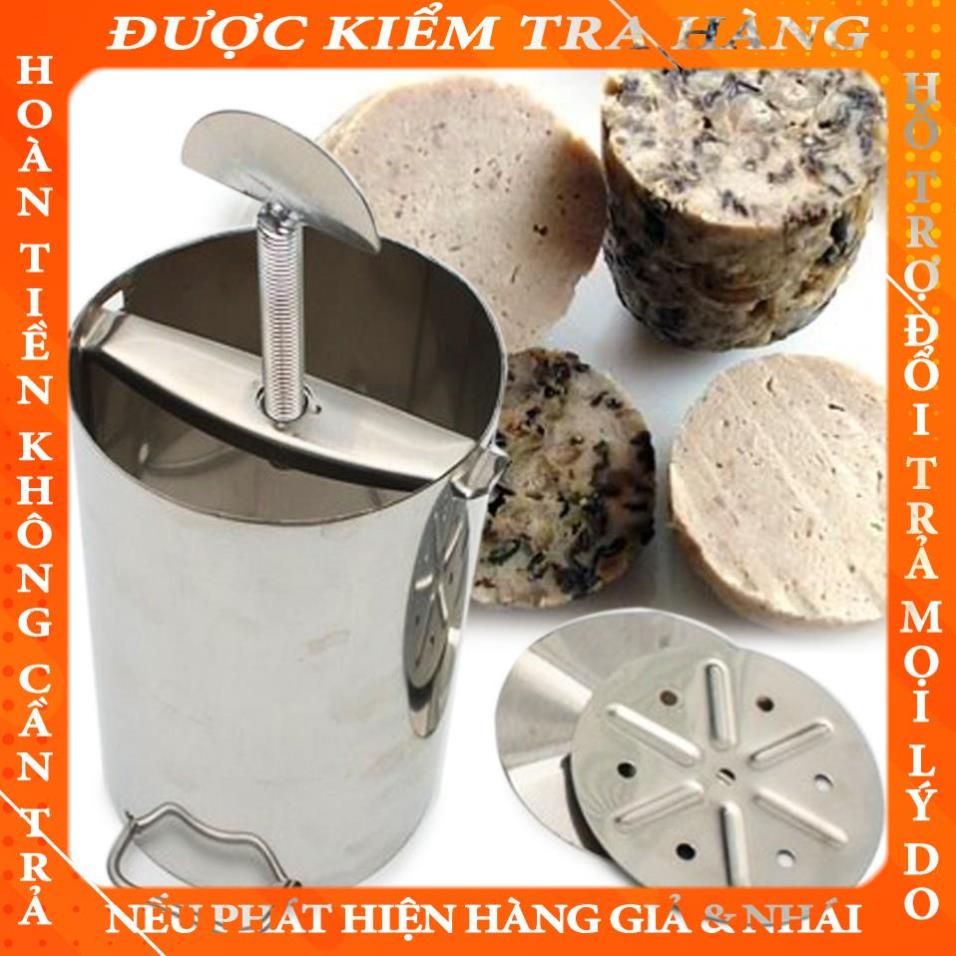 Khuôn làm giò chả lụa, dụng cụ ép giò thủ xào inox 1kg fbaodu
