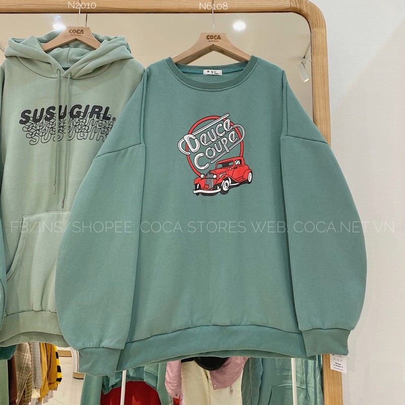 [N6108]🎄 Áo SWE nỉ bông DEUCECOUPE (Có sẵn/ảnh thật)