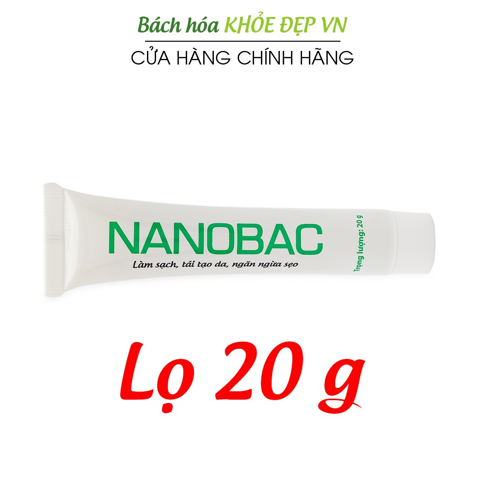 Kem bôi da NANOBAC giảm mụn, thâm, sẹo - Tuýp 20g [NANOBAC]