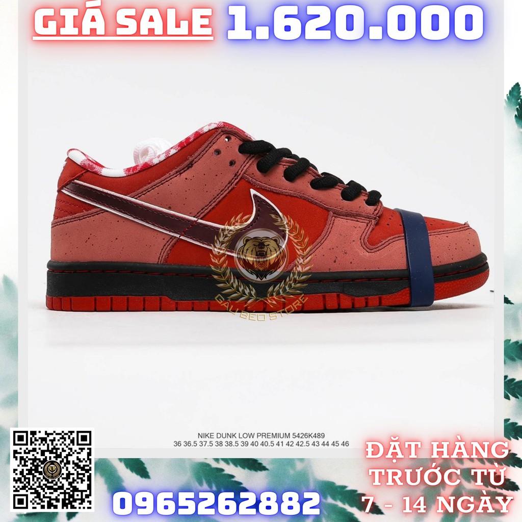 GIÀY SNEAKER MÃ SẢN PHẨM_Concepts x Nike Dunk Low Pro SB Blue Lobster PHONG CÁCH ORDER + FREESHIP ➡️ gaubeostore.shop