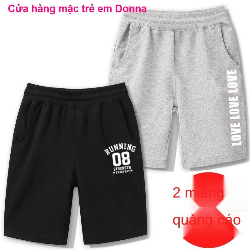 thời trang trẻ em[Hai mảnh] quần short thể thao cotton 2020 mùa hè mới của trẻ em mỏng phần năm ngoài thủy triều