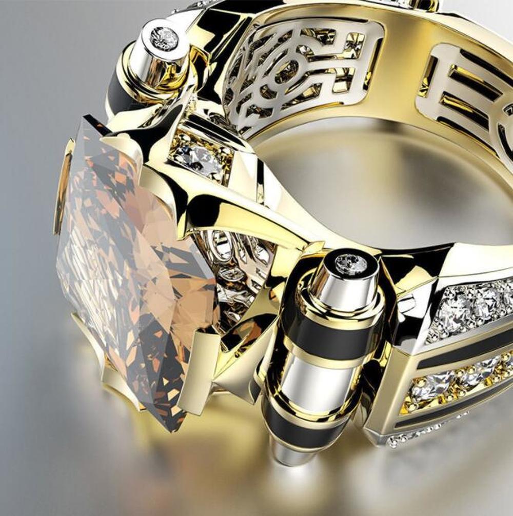 Nhẫn Titan Đính Đá Pha Lê Thời Trang Dành Cho Nam Và Nữ