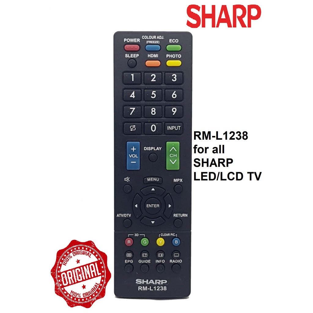 REMOTE ĐIỀU KHIỂN TIVI SHARP RM-L1238 CHO TẤT CẢ DÒNG TIVI SHARP