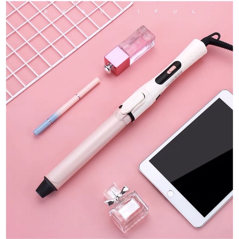 Máy Uốn Tóc Lọn To Yalige Xoay 360 Đa Năng Tặng 1 Lược 2 Kẹp