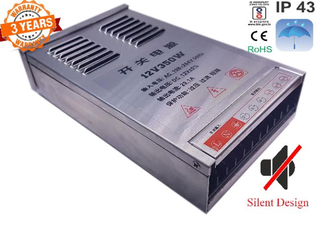 Nguồn 12v350w đổ keo chống nước BH 3 năm