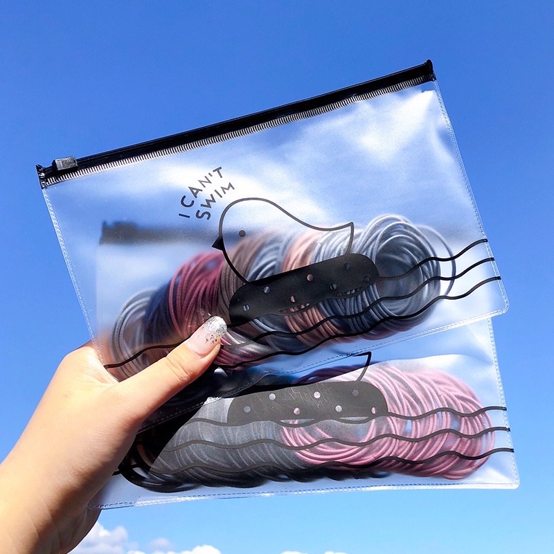 Sét 100 dây buộc tóc có túi zip đựng