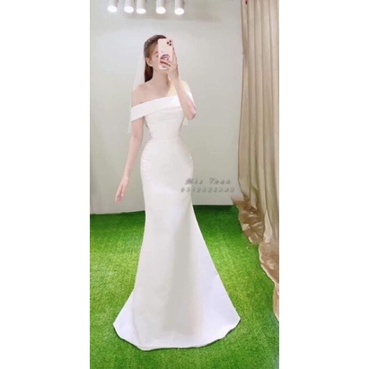 đầm cô dâu - váy cưới đi bàn cô dâu - body cá