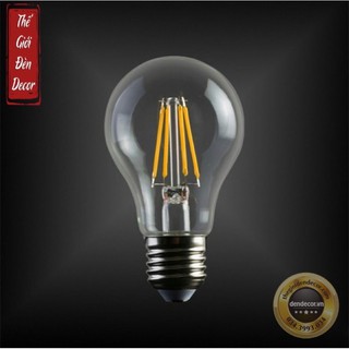 Bóng đèn thủy tinh edison A60 công suất 4w 8w , bóng đèn led giả sợi đốt tiết kiệm điện