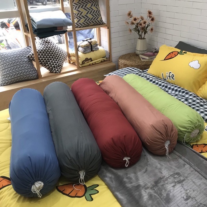 Vỏ Gối Ôm cotton TICI cùng màu Theo Bộ Ga Giường gối ôm kích thước 35x100CM | BigBuy360 - bigbuy360.vn