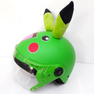 Nón Pikachu xanh lá dành cho bé từ 3 tuổi đến 6 tuổi, có kính chắn bụi