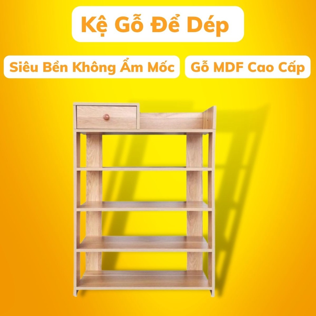 Kệ Giày Dép Gỗ 5 Tầng Kệ Để Đồ Dễ Dàng Tháo Lắp Tiết Kiệm Diện Tích Sang Trọng Chất Liệu Gỗ MDF Cao Cấp Kho Sỉ Sài Thành