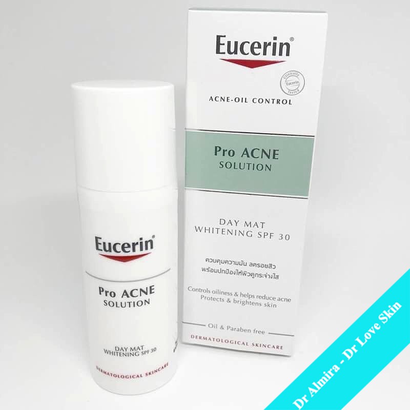 Kem giảm mụn và dưỡng sáng da EUCERIN ProAcne solution Day Mat Whitening SPF30 50ml