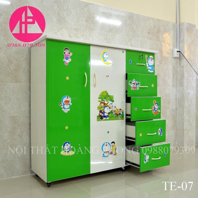 Tủ nhựa đài loan 5 hộc 2 cánh 125-105-45cm