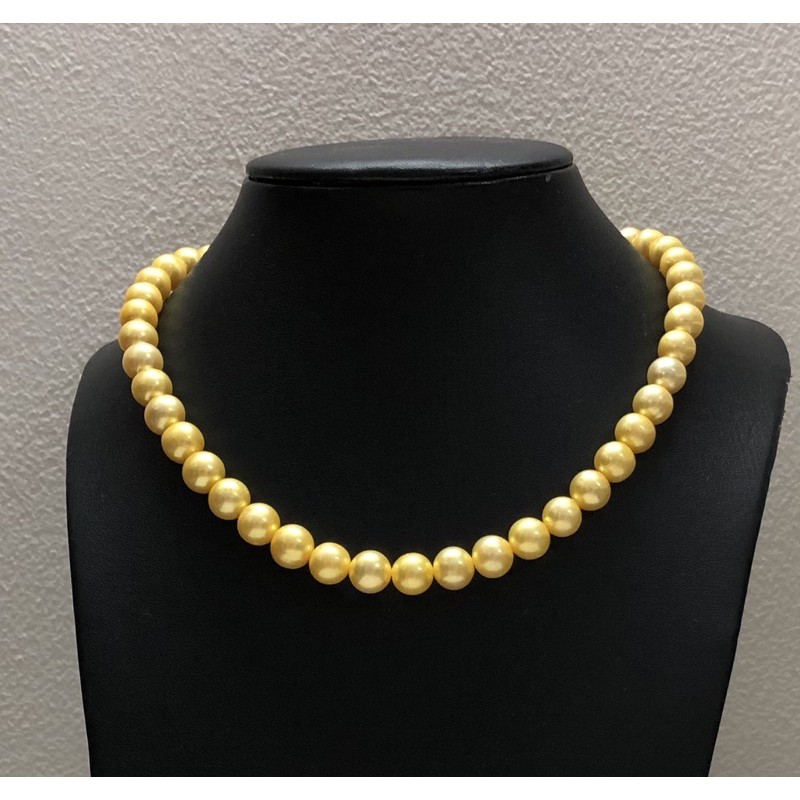 Vòng cổ hạt màu vàng 8-9ly