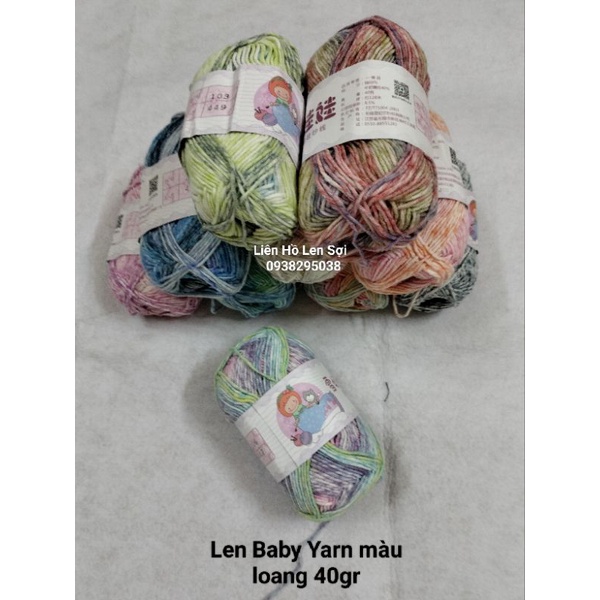 Len Baby Yarn màu loang
