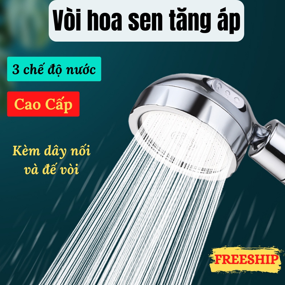 Vòi Hoa Sen Vòi Sen Tăng Áp Cao Cấp Không Gỉ Sét 3 Chế Độ Nước NANALI STORE