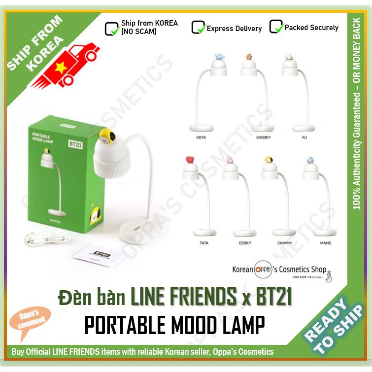 Đèn bàn LINE FRIENDS x BT21 PORTABLE MOOD LAMP