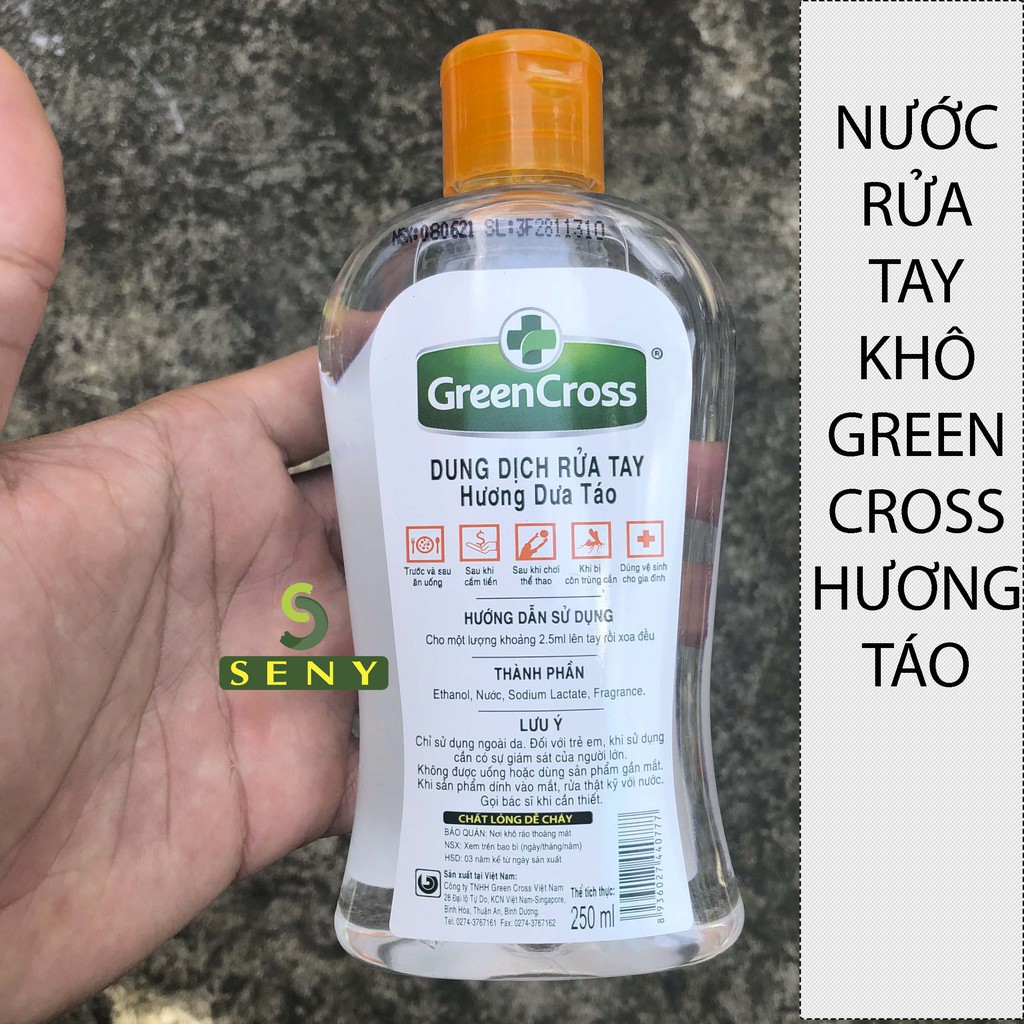 Nước Rửa Tay Khô Diệt Khuẩn 250ml Green Cross