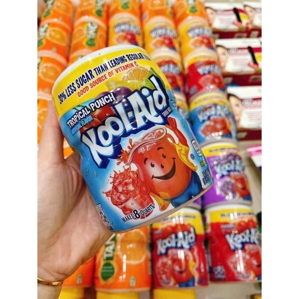Bột pha nước trái cây Kool Aid Drink Mix Tropical Punch