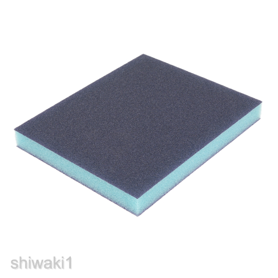 Set 5 Miếng Bọt Biển Nhám Màu Xanh Dương 120 Grit Dùng Làm Đồ Gỗ