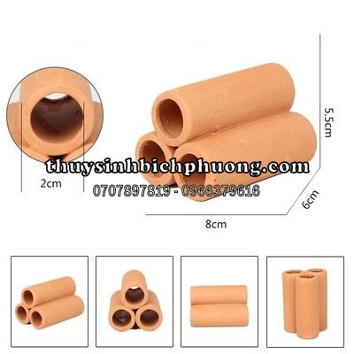 ỐNG GỐM 3 LỖ - NƠI TRÚ NGỤ CÁ - TÉP
