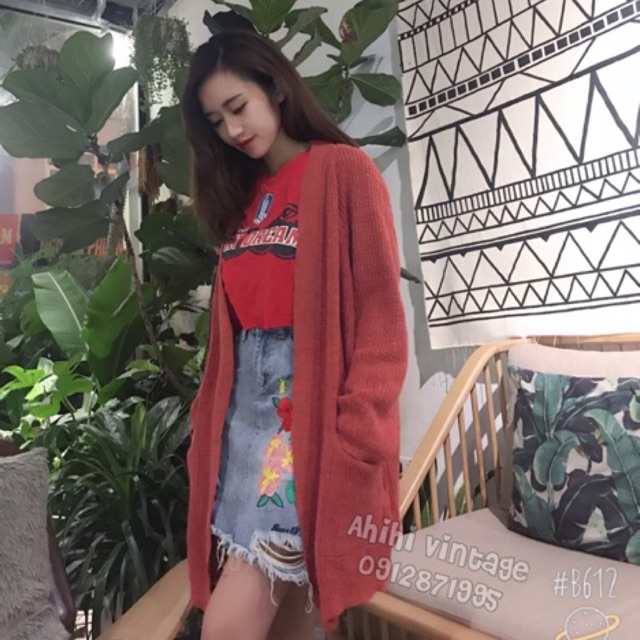 cardigan len ảnh thật 100% 